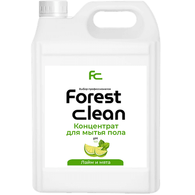 Концентрат для мытья пола 5 л "FOREST Clean" канистра Лайм и мята