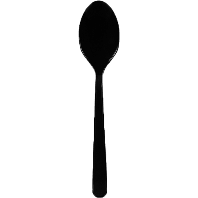 Ложка одноразовая пластиковая 180 мм столовая ЧЕРНАЯ Премиум