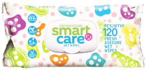 Салфетка влажная 120 шт. "Smart Care" с клапаном (120 салф.шт)