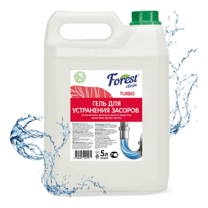 Средство для очистки труб/устранения засоров 5 л "FOREST clean" ТУРБО, канистра ЕВРО Средство для очистки труб/устранения засоров 5 л "FOREST clean" ТУРБО, канистра ЕВРО