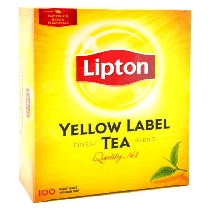 Чай 100 пакетиков, "Lipton" черный Чай 100 пакетиков, "Lipton" черный